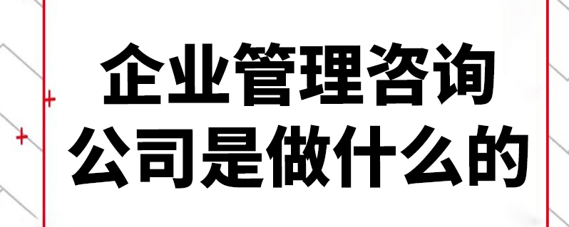企業(yè)管理咨詢公司是做什么的-知了好學(xué)